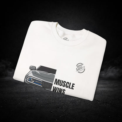 "Muscle Wins Everytime" Graphic Sweatshirt