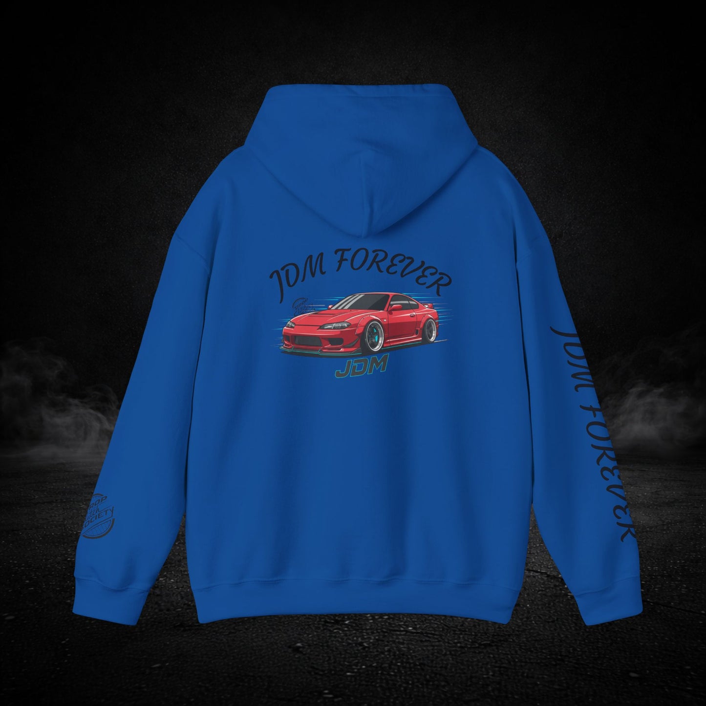 JDM Forever Hoodie — Red Sports Car Graphic Streetwear