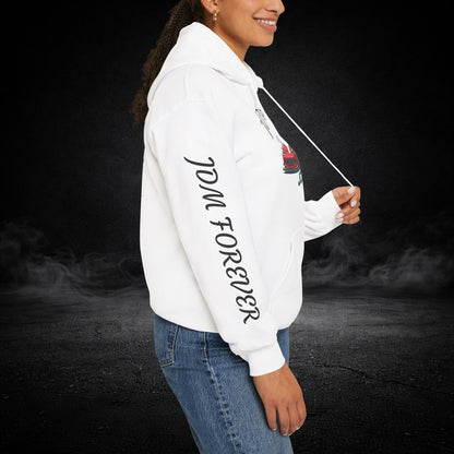 JDM Forever Hoodie — Red Sports Car Graphic Streetwear
