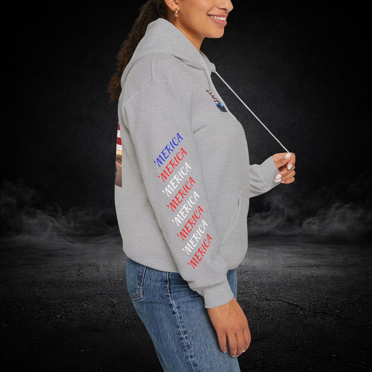 'Merica Muscle Car Graphic Hoodie