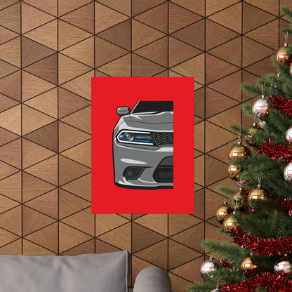 Muscle Car Front View Matte Poster — Automotive Wall Art for Garage & Man Cave