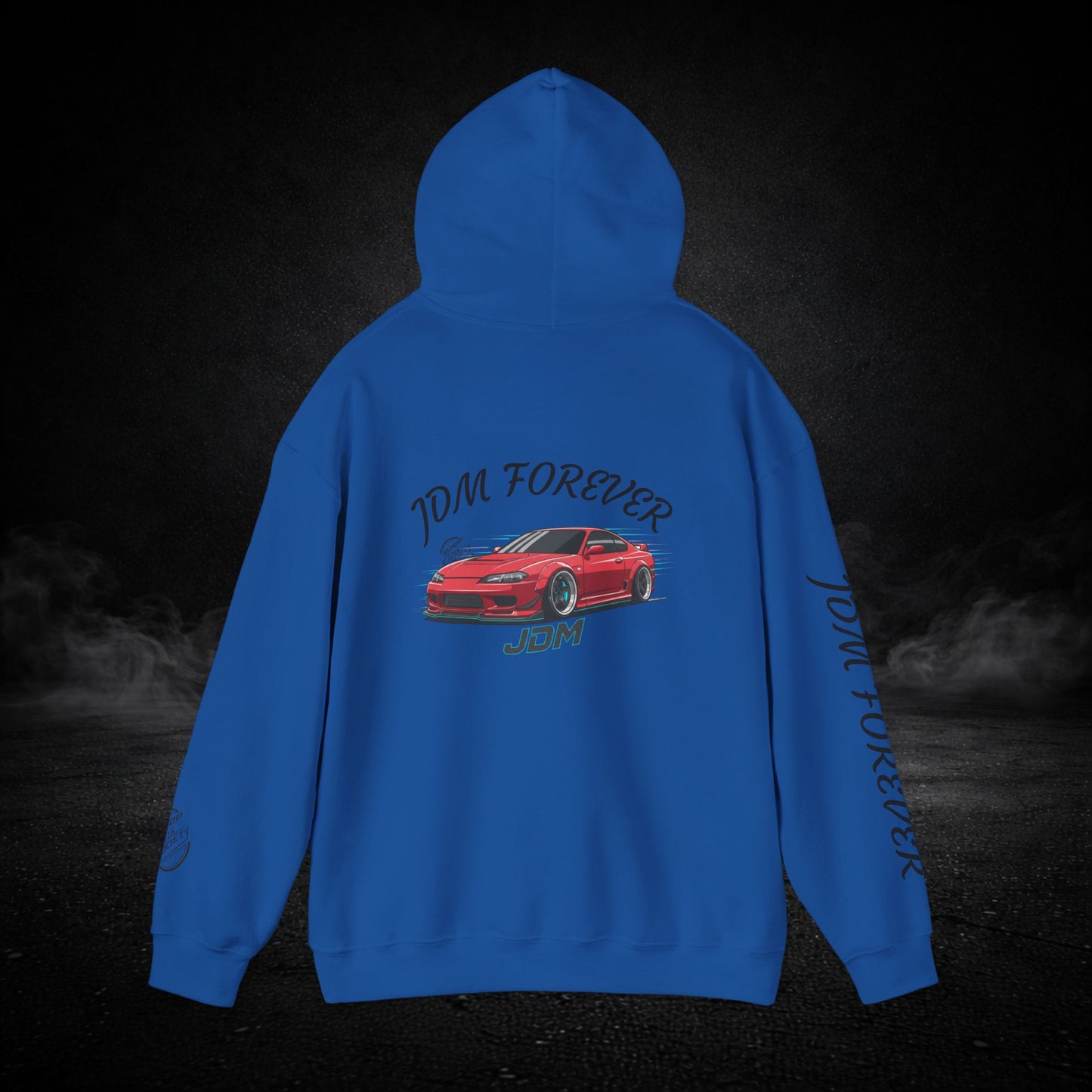 JDM Forever Hoodie — Red Sports Car Graphic Streetwear