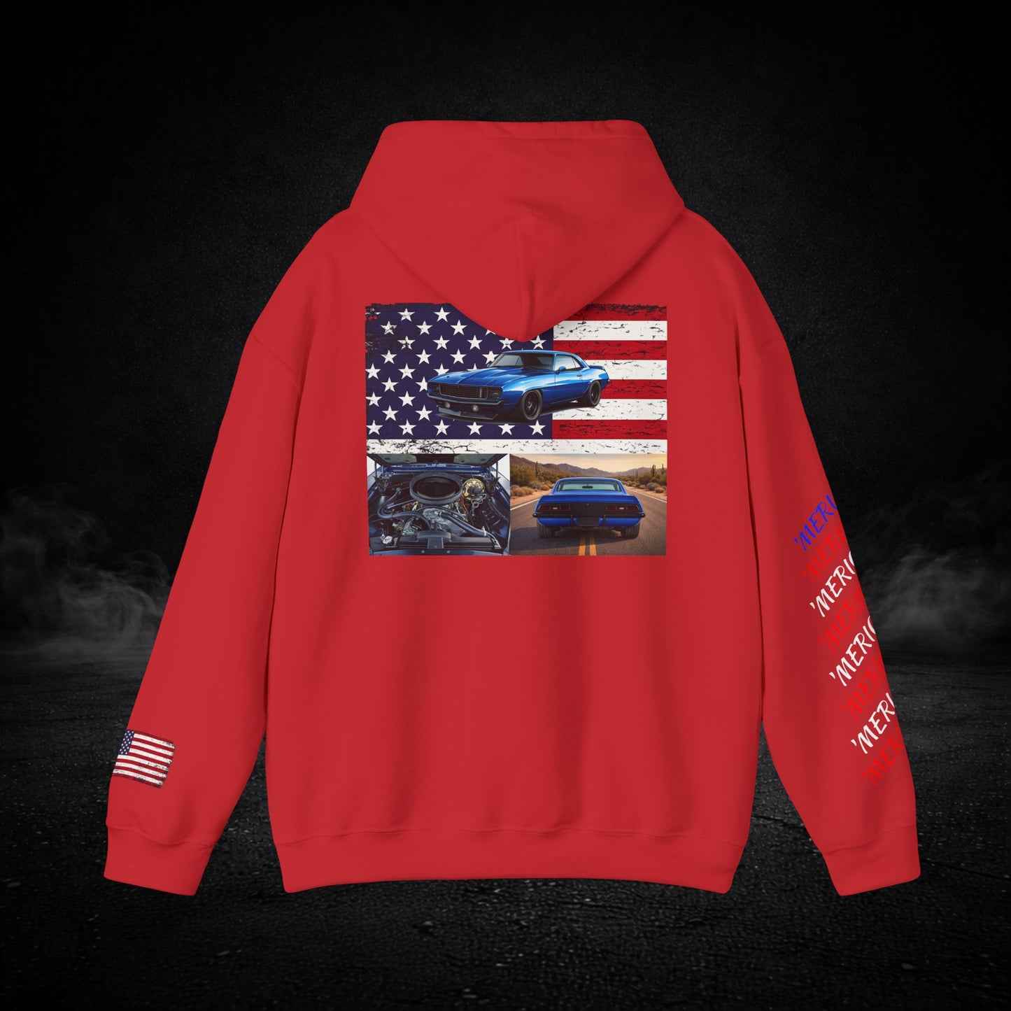'Merica Muscle Car Graphic Hoodie