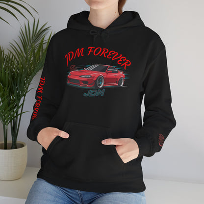 JDM Forever Hoodie — Red Sports Car Graphic Streetwear