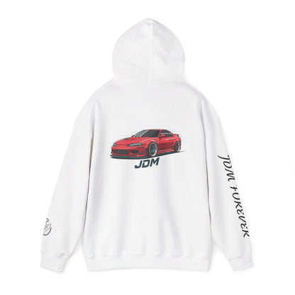 JDM Forever Hoodie — Red Sports Car Graphic Streetwear