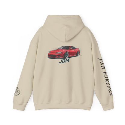 JDM Forever Hoodie — Red Sports Car Graphic Streetwear