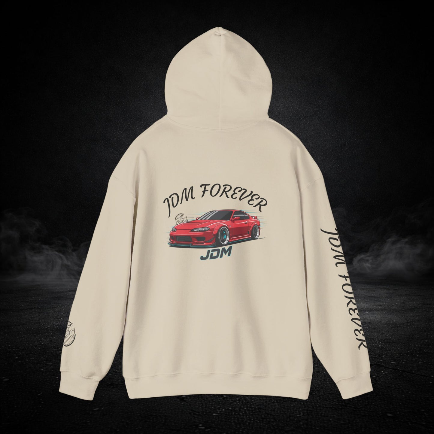 JDM Forever Hoodie — Red Sports Car Graphic Streetwear