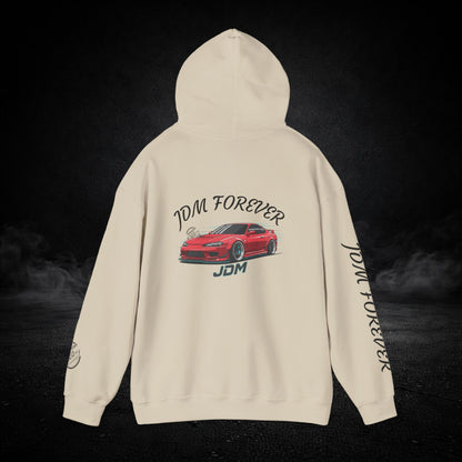 JDM Forever Hoodie — Red Sports Car Graphic Streetwear