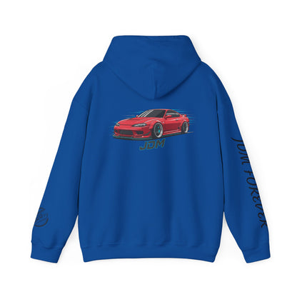 JDM Forever Hoodie — Red Sports Car Graphic Streetwear