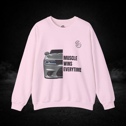 "Muscle Wins Everytime" Graphic Sweatshirt