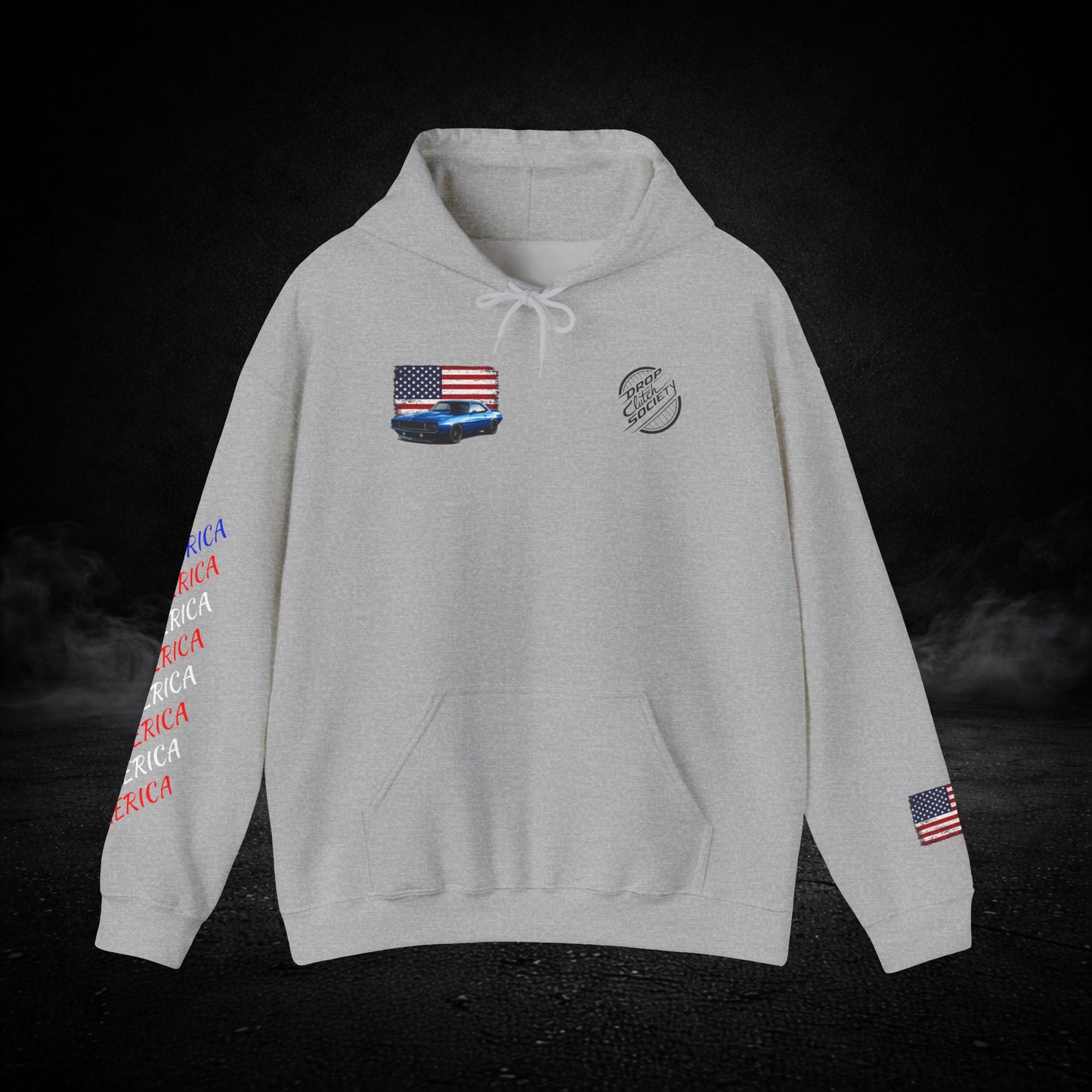 'Merica Muscle Car Graphic Hoodie
