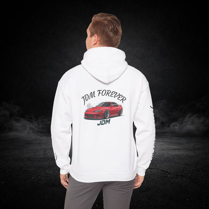 JDM Forever Hoodie — Red Sports Car Graphic Streetwear