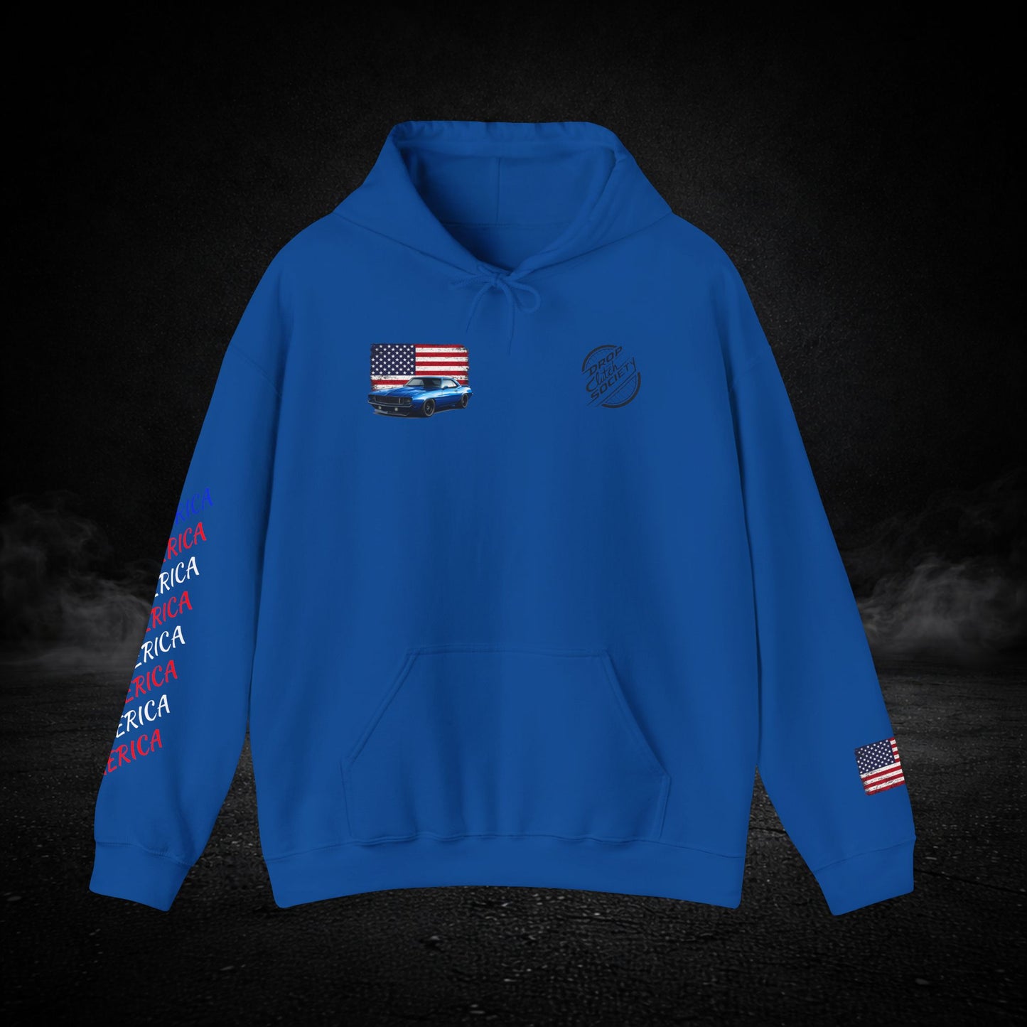 'Merica Muscle Car Graphic Hoodie
