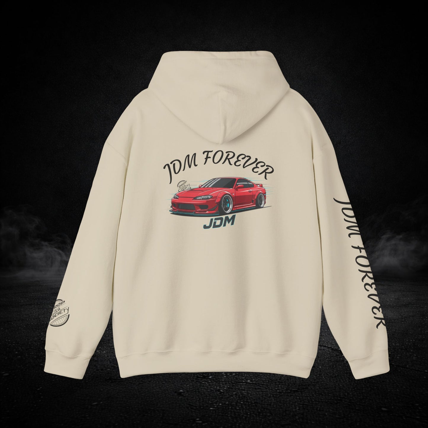 JDM Forever Hoodie — Red Sports Car Graphic Streetwear