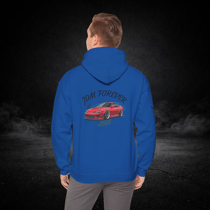 JDM Forever Hoodie — Red Sports Car Graphic Streetwear