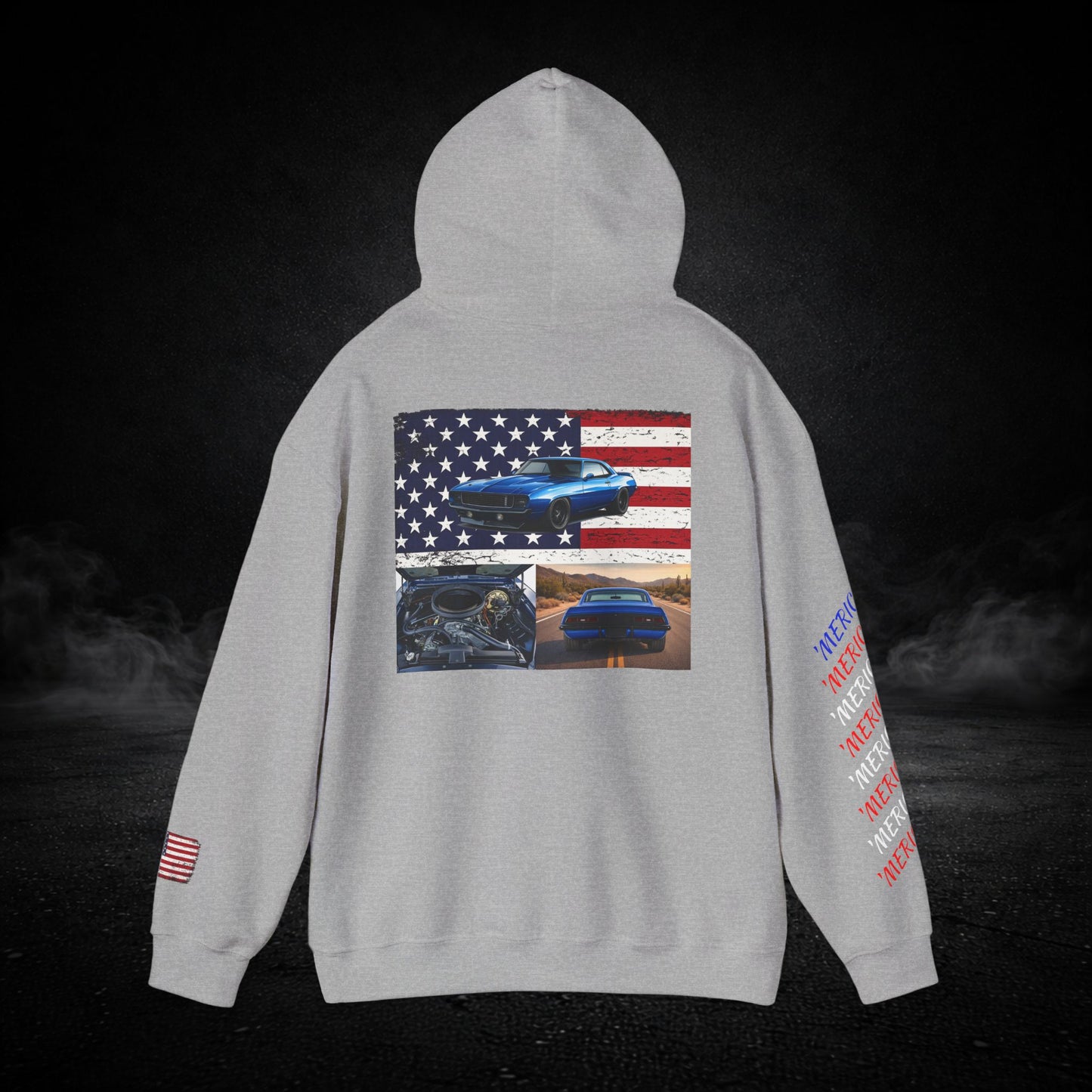 'Merica Muscle Car Graphic Hoodie