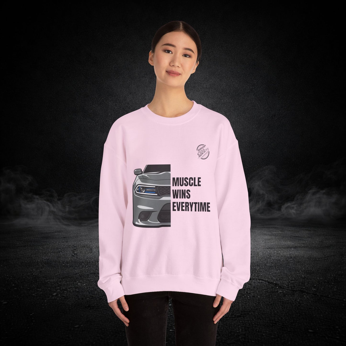 "Muscle Wins Everytime" Graphic Sweatshirt