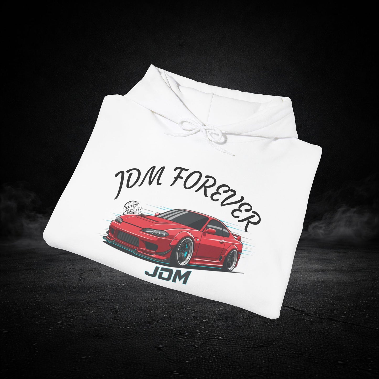 JDM Forever Hoodie — Red Sports Car Graphic Streetwear