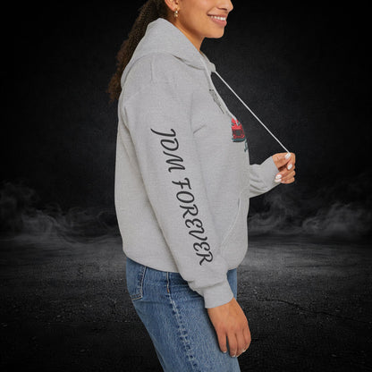 JDM Forever Hoodie — Red Sports Car Graphic Streetwear