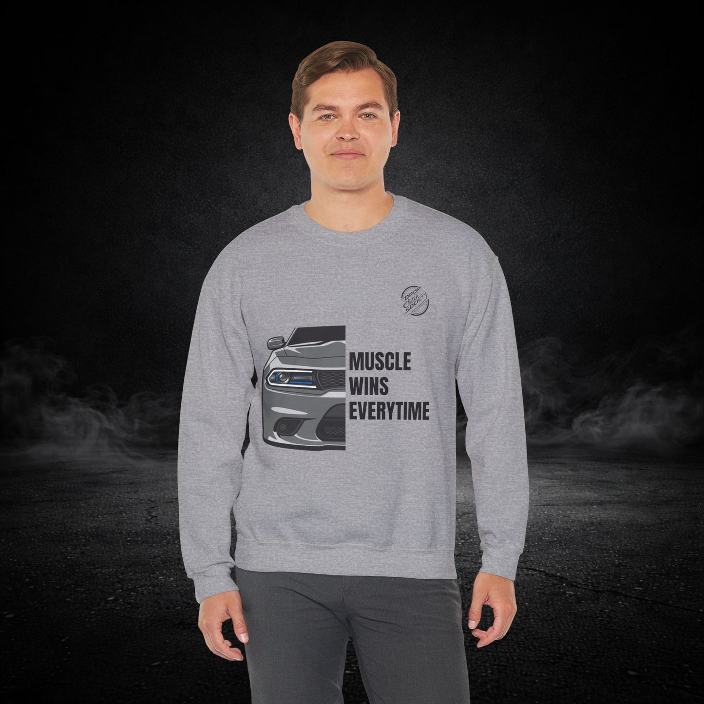 "Muscle Wins Everytime" Graphic Sweatshirt