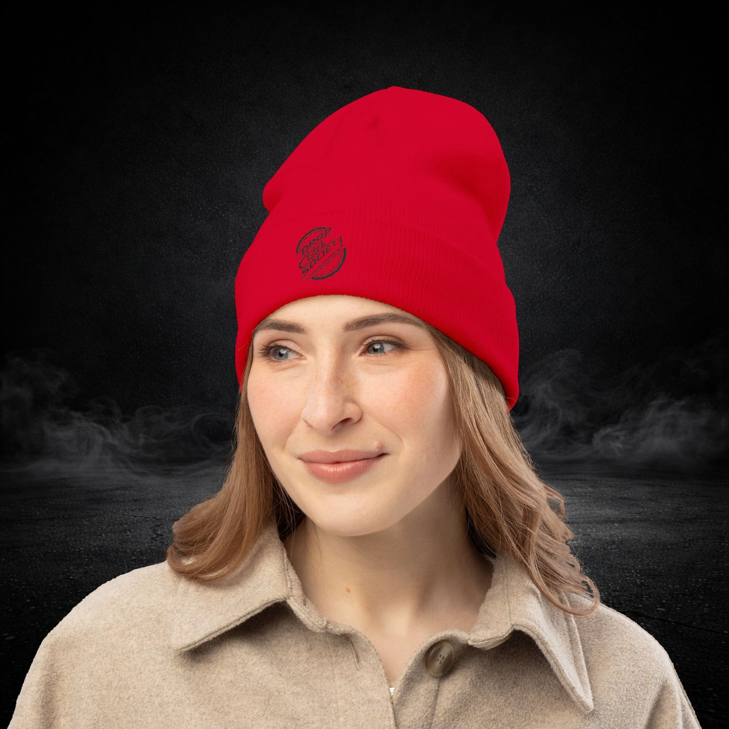 Drop Clutch Society Embroidered Knit Beanie