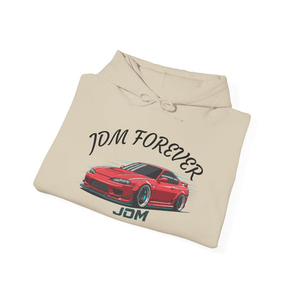 JDM Forever Hoodie — Red Sports Car Graphic Streetwear