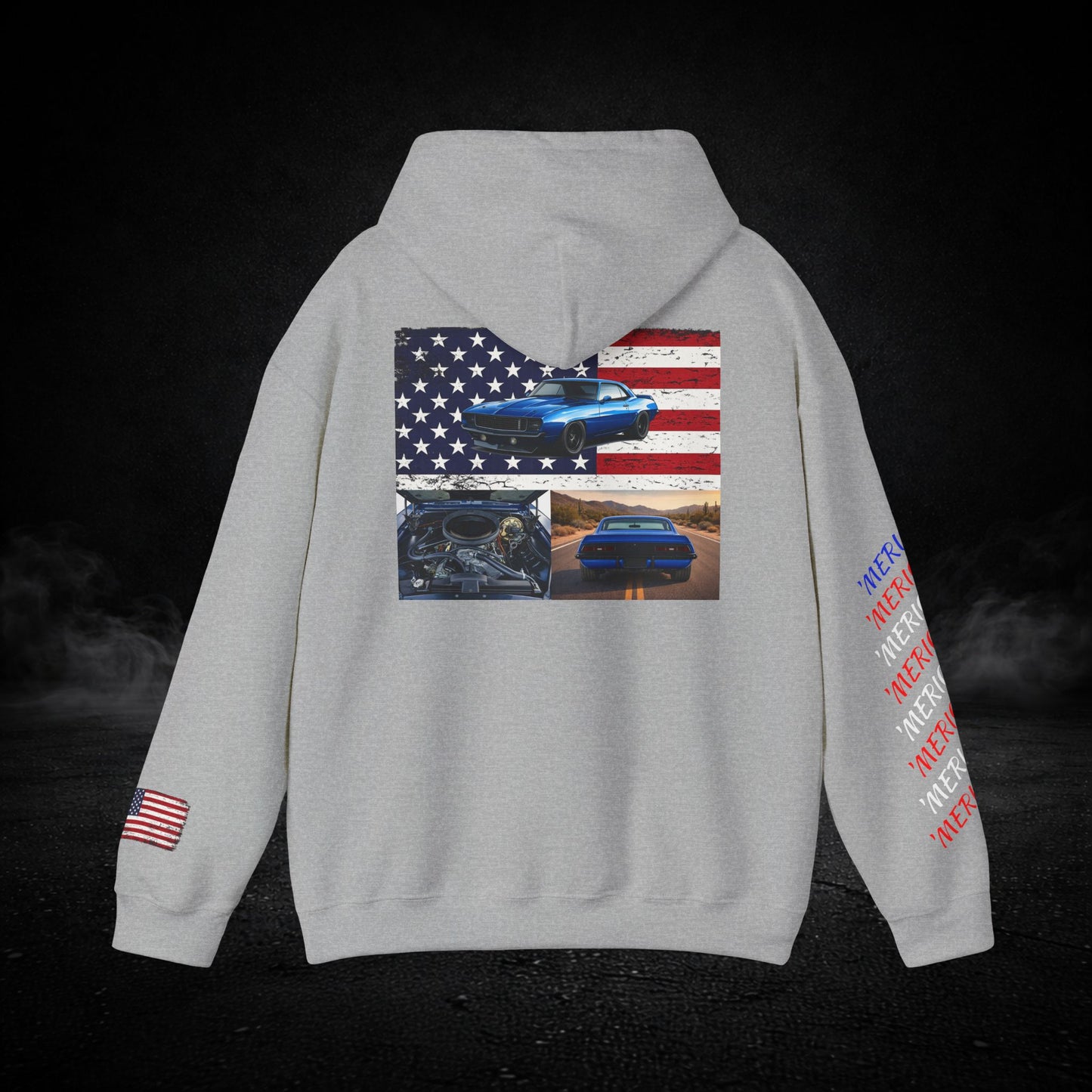 'Merica Muscle Car Graphic Hoodie