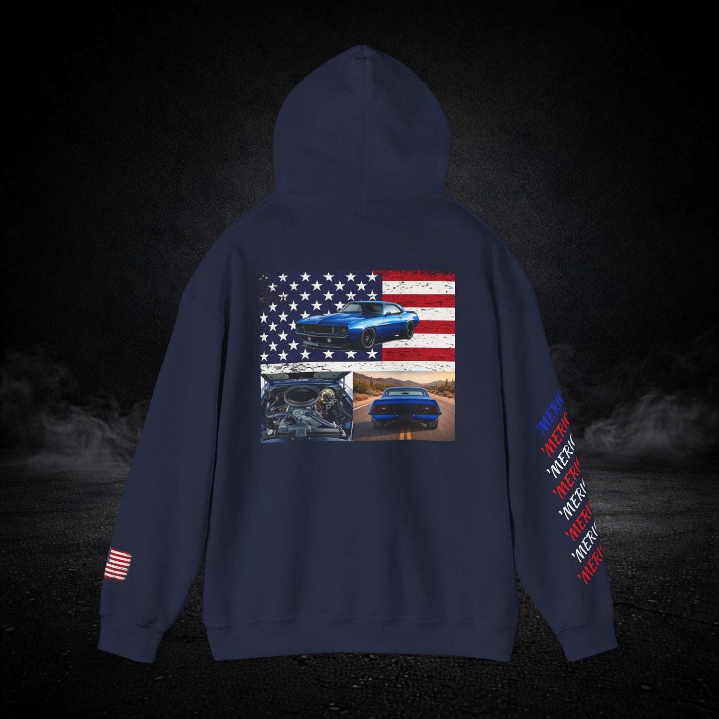 'Merica Muscle Car Graphic Hoodie