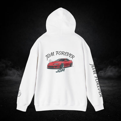 JDM Forever Hoodie — Red Sports Car Graphic Streetwear