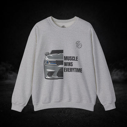 "Muscle Wins Everytime" Graphic Sweatshirt