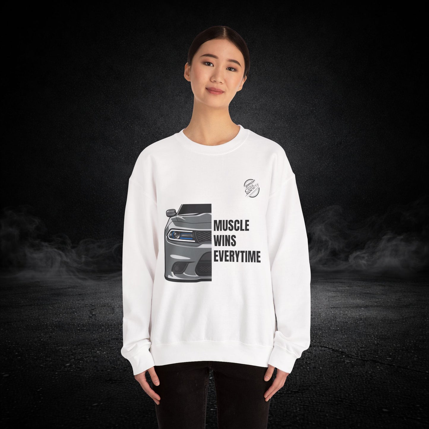 "Muscle Wins Everytime" Graphic Sweatshirt