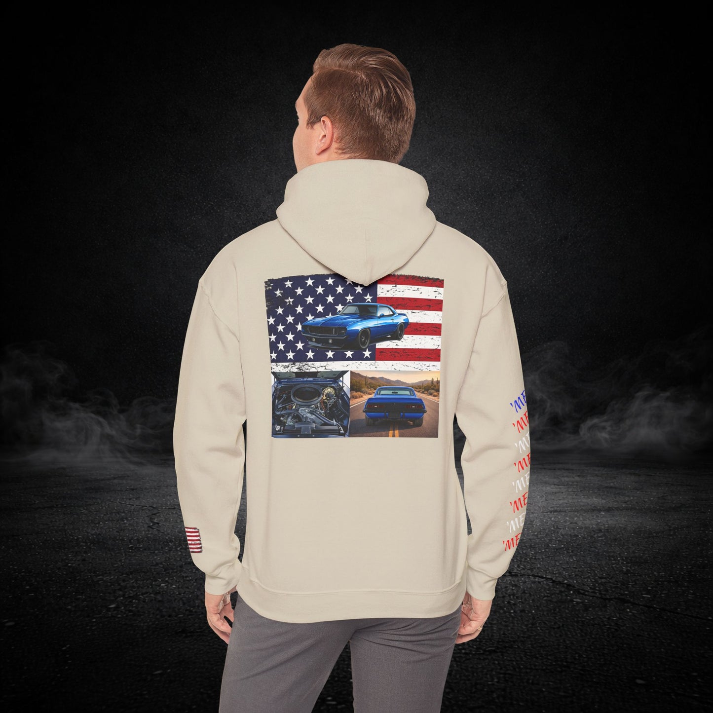 'Merica Muscle Car Graphic Hoodie