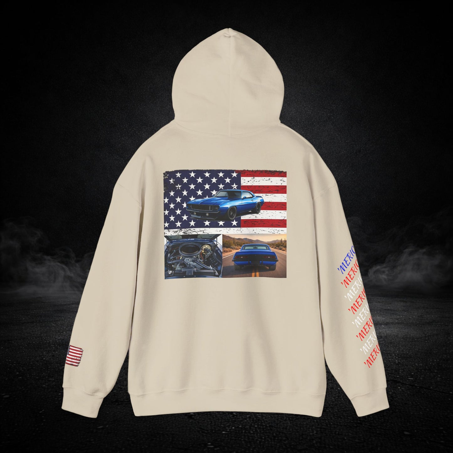 'Merica Muscle Car Graphic Hoodie