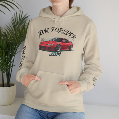 JDM Forever Hoodie — Red Sports Car Graphic Streetwear