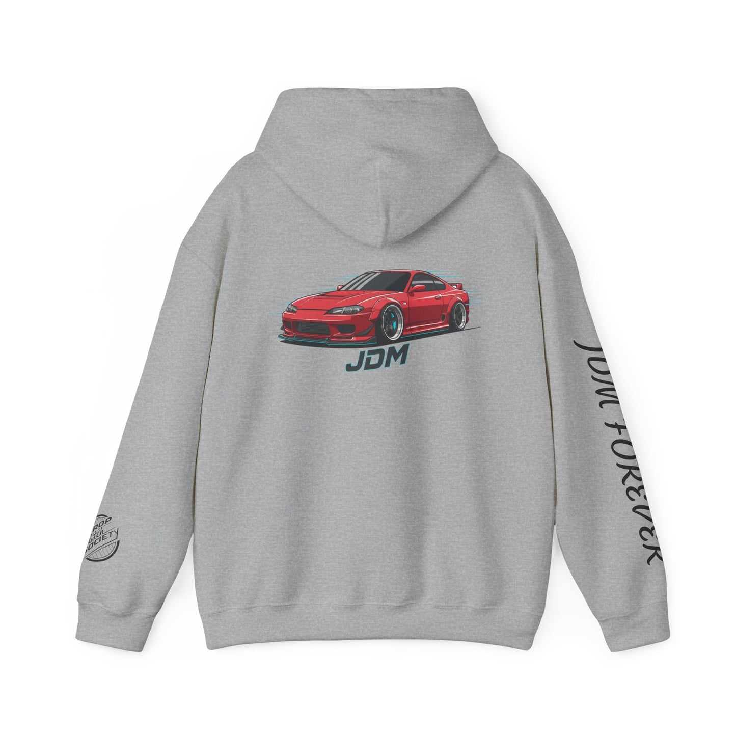 JDM Forever Hoodie — Red Sports Car Graphic Streetwear