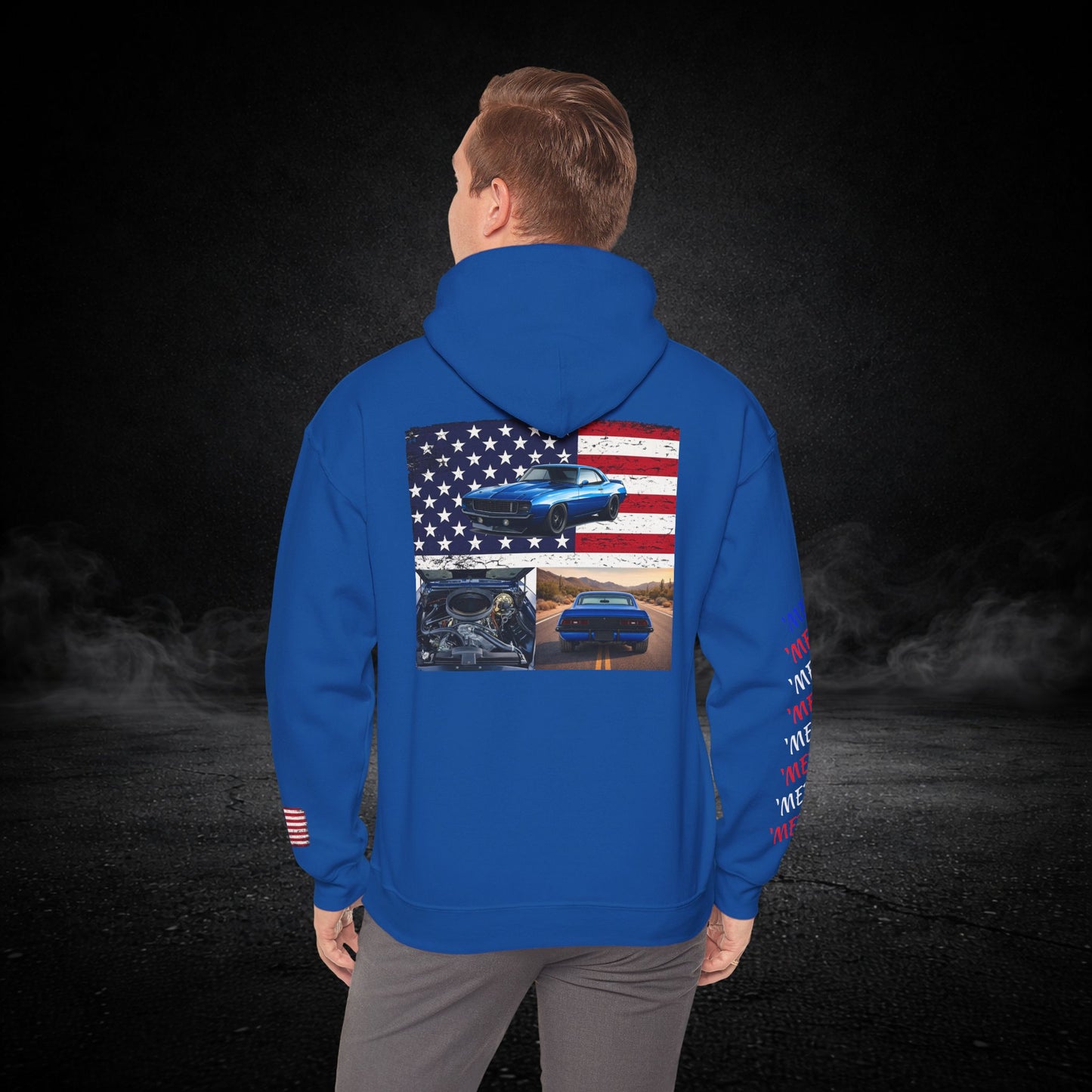 'Merica Muscle Car Graphic Hoodie