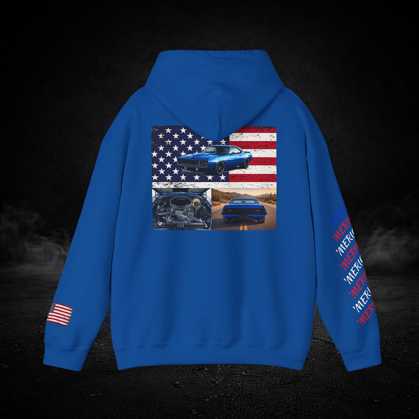'Merica Muscle Car Graphic Hoodie
